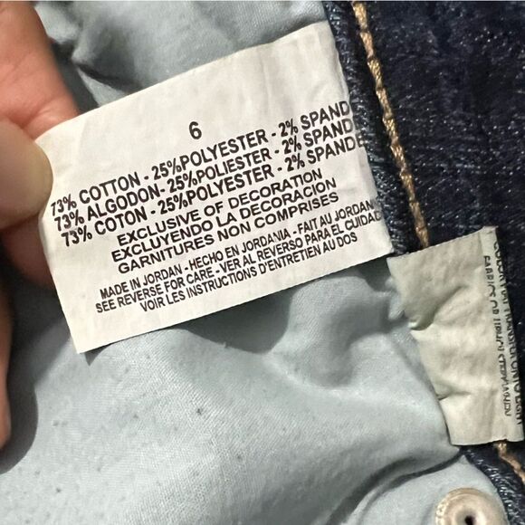 New! Nine West Santa Monica Bootcut Mid Rise Bootcut Curvy Blue Jeans Sz 6/27 - Picture 12 of 13